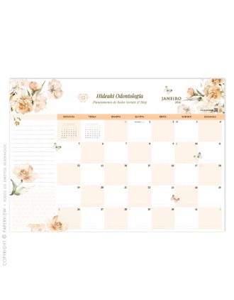Desk Planner Mensal 2026 | Chloé