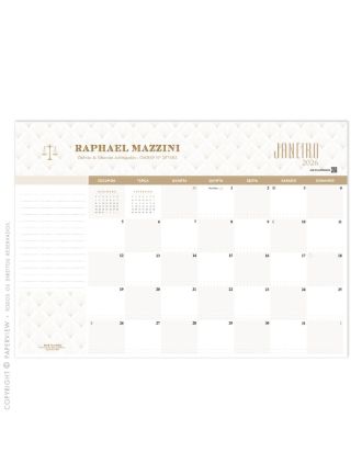 Desk Planner Mensal 2026 | Geometric
