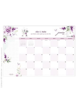 Desk Planner Mensal 2026 | Grapevine
