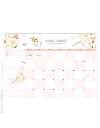 Desk Planner Mensal 2026 | Miley