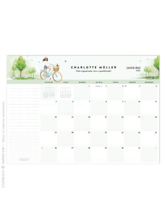 Desk Planner Mensal 2026 | Déborah Parisien Park