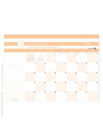 Desk Planner Mensal 2026 | Piano Colors