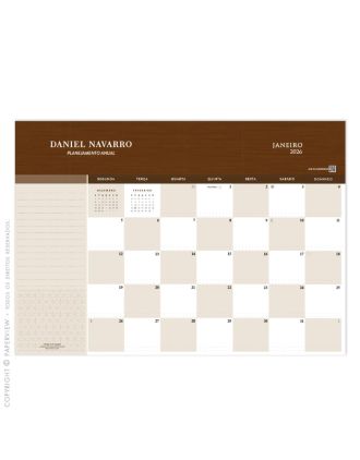 Desk Planner Mensal 2026 | Ristretto