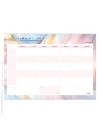 Desk Planner Semanal | Scarf L'Océan Mirage