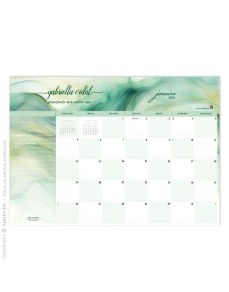 Desk Planner Mensal 2026 | Scarf L'Océan