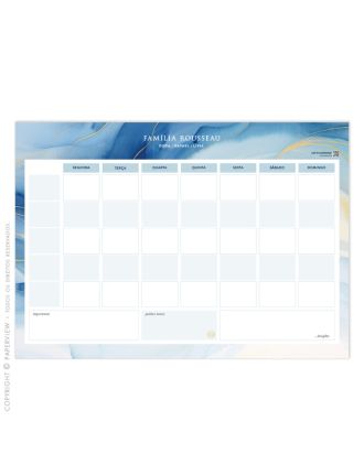 Desk Planner Semanal | Scarf L'Océan Lázuli