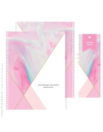 Capa Extra Removível Marble Pink