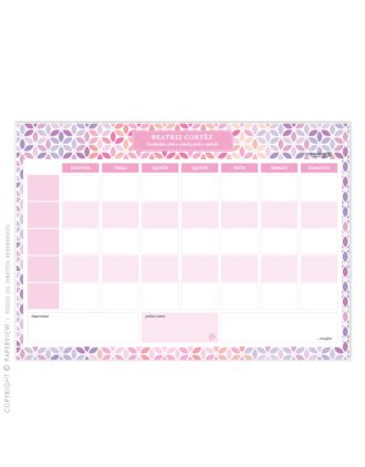 Desk Planner Semanal | Bee Flower Berry